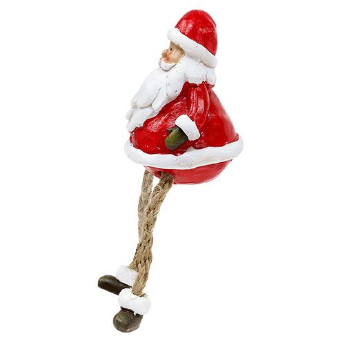 Floristik24 Figura decorativa Papá Noel sentado 6.5cm L10cm 4pcs
