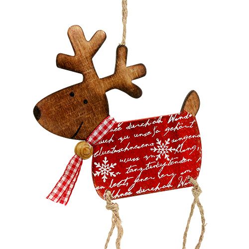 Floristik24 Figura para decorar para colgar alces 18cm 6pcs