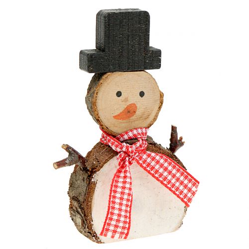 Artículo Figura para decorar muñeco de nieve madera 10cm 9 St