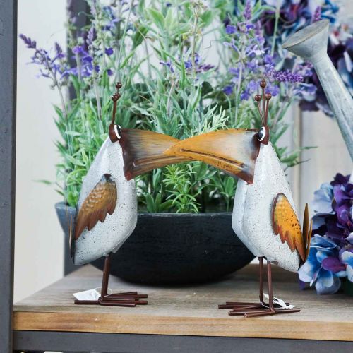 Floristik24 Figura decorativa, pájaro de metal, cuervo, decoración de metal 43cm