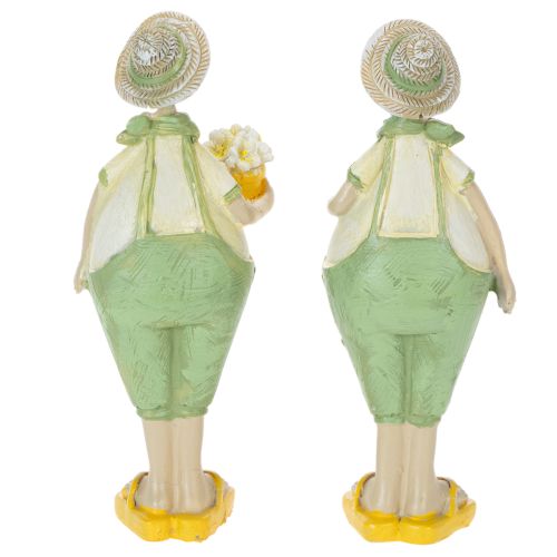 Figuritas decorativas de jardineros, decoración de mesa, verano, verde/amarillo, 16,5 x 5,5 cm, 2 piezas | Floristik24.es
