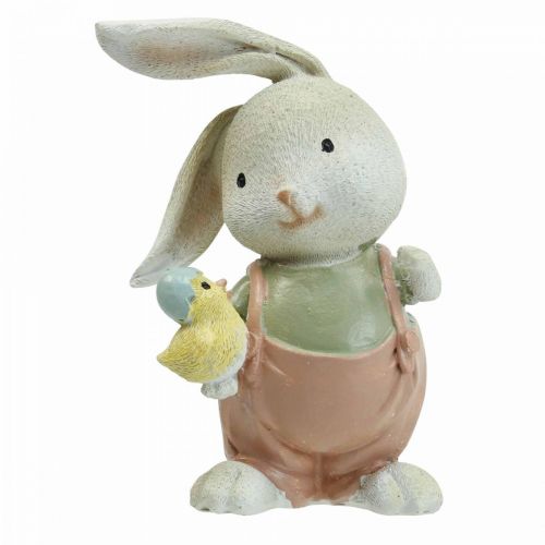 Floristik24 Figuras decorativas conejo conejo niños con pollitos H11cm 2pcs