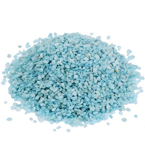 Floristik24 Gránulos decorativos piedras decorativas azul claro 2mm - 3mm 2kg