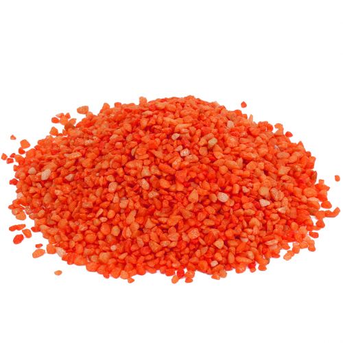 Artículo Granulado decorativo piedras decorativas naranja 2mm - 3mm 2kg