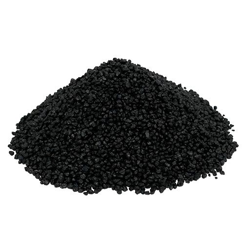 Floristik24 Gránulos decorativos negro 2mm - 3mm 2kg