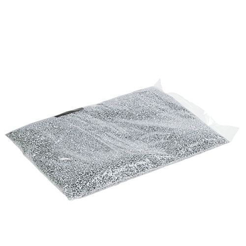 Artículo Piedras decorativas granuladas plateadas decorativas 2mm - 3mm 2kg