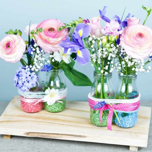 Floristik24 Gránulos decorativos piedras decorativas rosas 2mm - 3mm 2kg