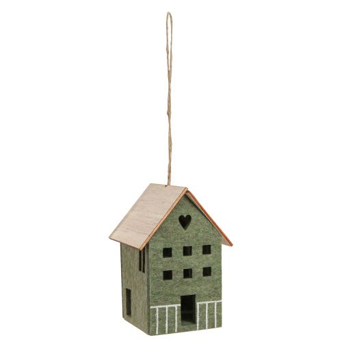 Artículo Percha decorativa fieltro decoración casa verde natural 6cmx8cmx11cm 4 piezas