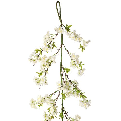 Floristik24 Colgador decorativo guirnalda de flores artificiales de cerezo blanco 170 cm