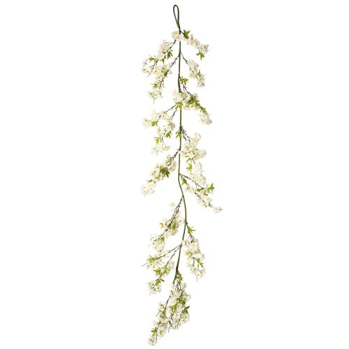 Artículo Colgador decorativo guirnalda de flores artificiales de cerezo blanco 170 cm