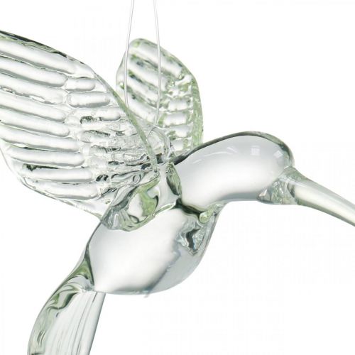 Floristik24 Colibrí de decoración, decoración de cristal, ave del paraíso, colgante de cristal, pájaro de decoración