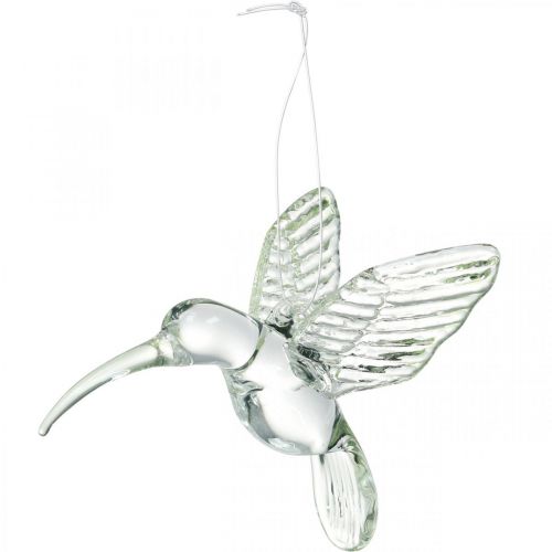 Floristik24 Colibrí de decoración, decoración de cristal, ave del paraíso, colgante de cristal, pájaro de decoración