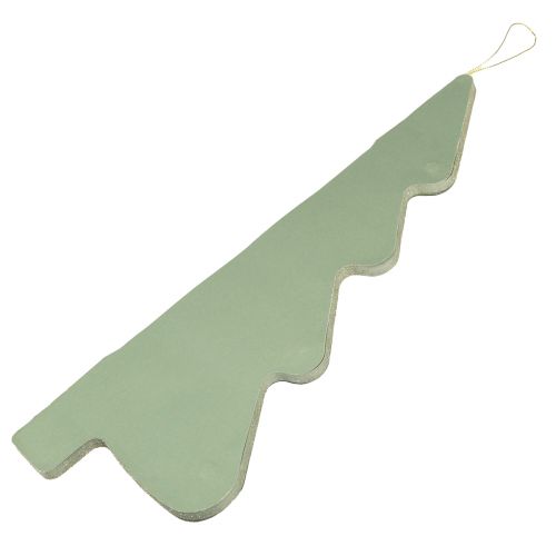 Artículo Percha decorativa árbol de papel Navidad menta plata H40cm 2ud