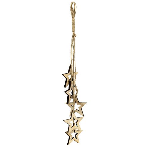 Floristik24 Colgador de árbol Deco estrella 50cm natural 1ud