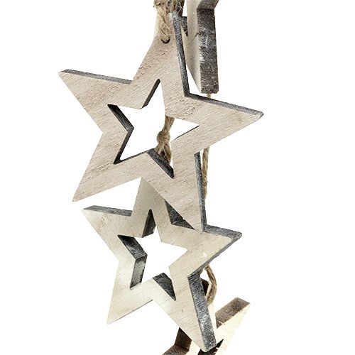 Floristik24 Decoración para colgar star 50cm blanco lavado 1pc