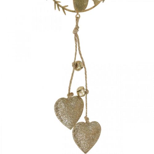 Artículo Colgador decorativo para ventana, corona de metal Adviento, ángel, reno Ø9cm juego de 3