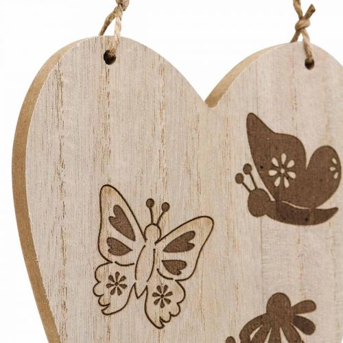 Artículo Deco colgador madera deco corazón mariposa deco 13,5x20cm 6uds