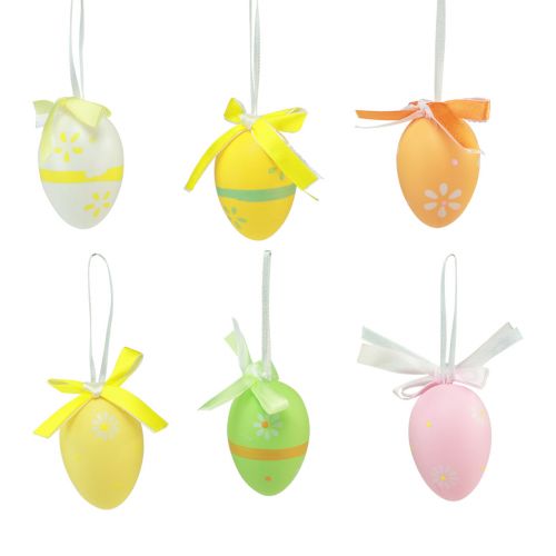 Percha decorativa Huevos de Pascua de plástico para colgar 4×5,5cm 12uds