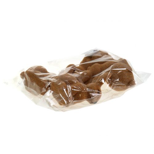 Artículo Conejito decorativo decoración de conejito de Pascua marrón flocado 15cm 4 piezas