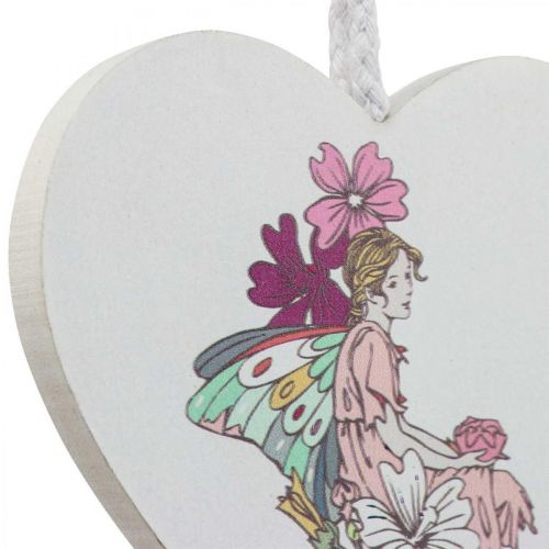 Corazón decorativo para colgar, corazón elfo colgante decoración 12cm 6pcs