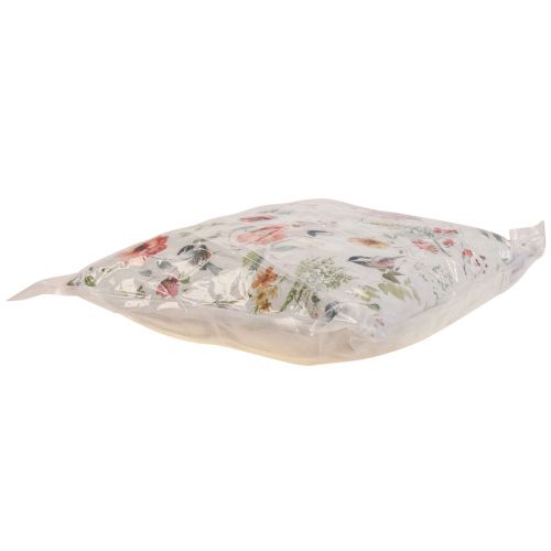 Floristik24 Cojín decorativo Cojín decorativo de verano con flores/pájaros 37x37cm