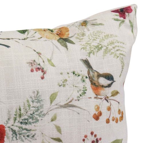 Floristik24 Cojín decorativo Cojín decorativo de verano con flores/pájaros 37x37cm