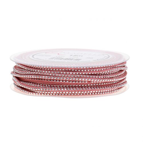 Artículo Correa de cuero Cable de cinta rosa con remaches 3mm 15m