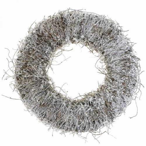 Artículo Corona decorativa naturaleza, corona de vid, corona natural Ø45cm nevado