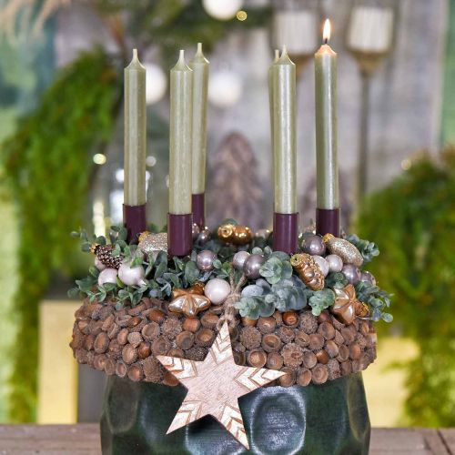 Floristik24 Corona decorativa verde eucalipto Corona artificial de eucalipto Ø32cm