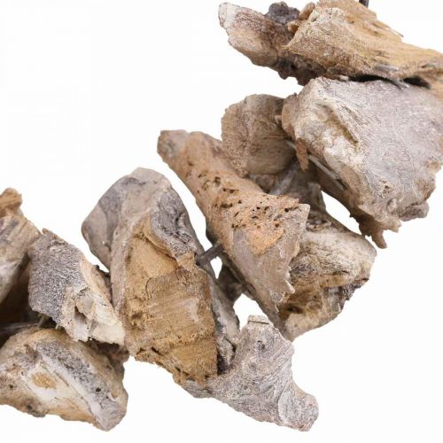 Floristik24 Guirnalda deco corona natural raíz madera deco naturaleza blanco Ø35cm