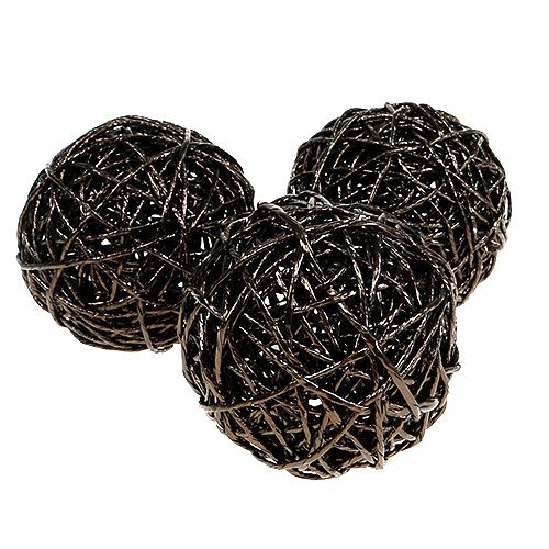 Floristik24 Bola decorativa Ø12cm marrón oscuro 6pcs