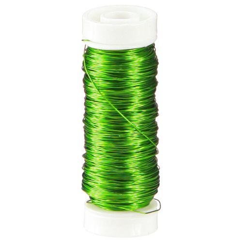 Floristik24 Hilo esmaltado deco Ø0.30mm 30g 50m verde manzana