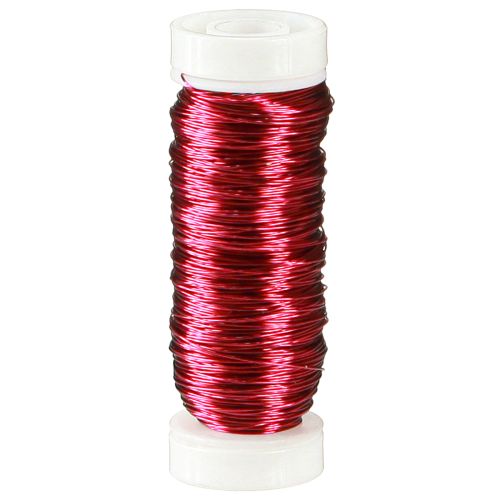 Floristik24 Hilo esmaltado decorativo Ø0,30mm 30g/50m rosa