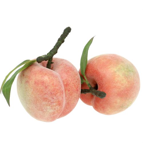 Floristik24 Deco fruta melocotón rosa Ø8cm L10cm 4pcs