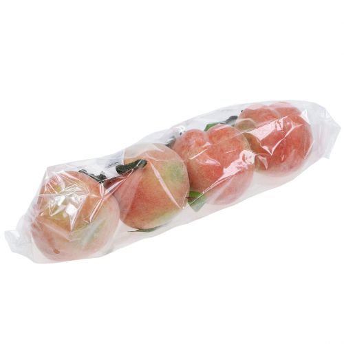 Floristik24 Deco fruta melocotón rosa Ø8cm L10cm 4pcs