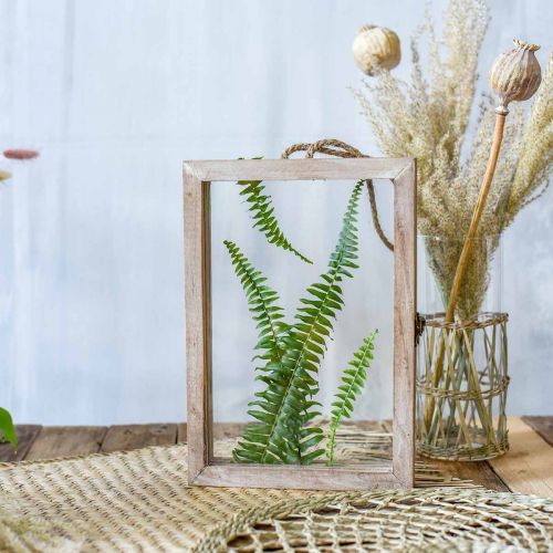Floristik24 Marco decorativo con cavidad, herbario para colgar, decoración de madera DIY 29×20cm