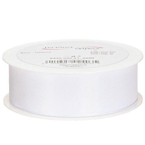 Artículo Cinta decorativa regalo cinta poliéster blanca 40mm 50m