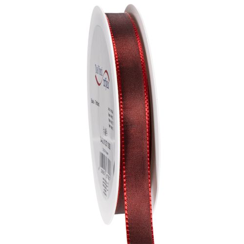 Cinta de regalo, cinta festiva de tafetán para manualidades, 15 mm de ancho, 50 m de largo