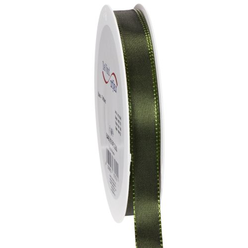 Cinta de regalo con borde tejido, cinta de tafetán para manualidades, 15 mm de ancho, 50 m de largo comprar | Floristik24.es