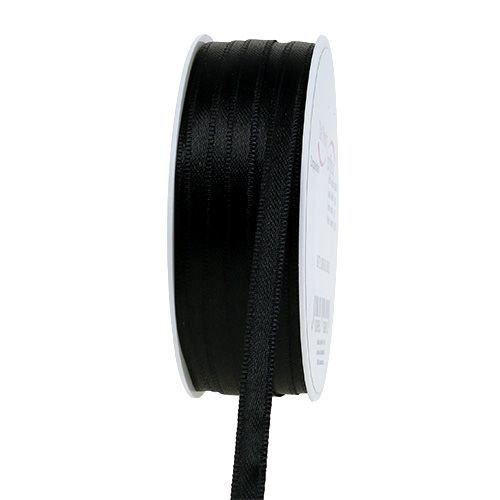 Cinta decorativa negra 6mm 50m | Floristik24.es