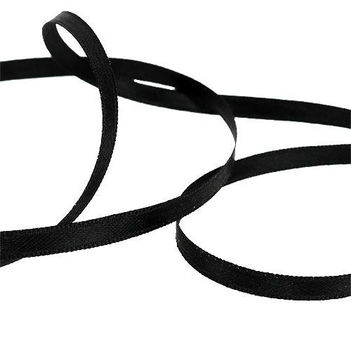 Cinta decorativa negra 6mm 50m | Floristik24.es