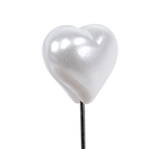 Floristik24 Aguja decorativa blanca 1,5cm 36pcs