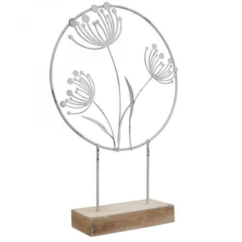 Artículo Soporte de anillo decorativo metal blanco resorte Ø20cm H32cm