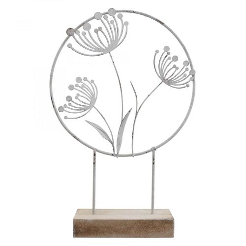 Artículo Soporte de anillo decorativo metal blanco resorte Ø20cm H32cm