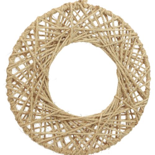 Artículo Anillo decorativo recubierto de yute decoración colgante Decoración boho Ø28cm 4ud