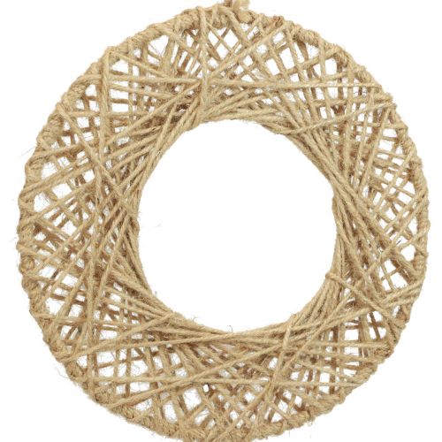 Artículo Anillo decorativo recubierto de yute decoración colgante decoración boho naturaleza Ø28cm 4ud