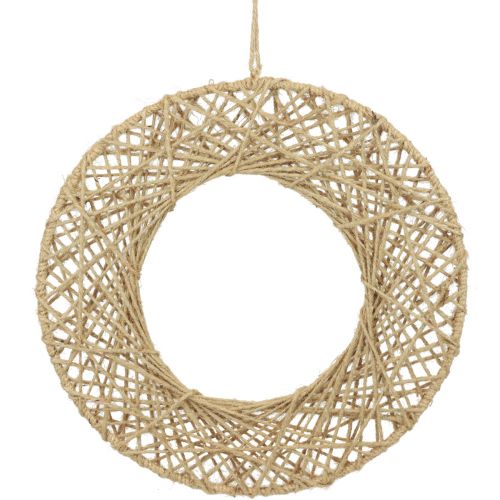 Artículo Anillos decorativos recubiertos de yute decoración colgante decoración boho natural Ø38cm 2ud