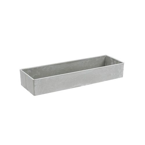 Cuenco decorativo cuadrado gris 32cm x 10,5cm H5cm