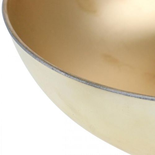 Floristik24 Cuenco decorativo dorado macetero plástico Ø30cm H9cm