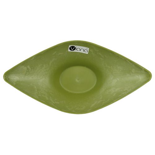 Floristik24 Cuenco decorativo verde claro 34cm x 17.5cm H10cm, 1p